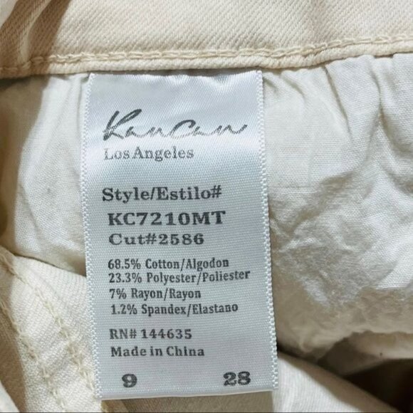 Kancan Cream Color Distressed High Waist Skinny Jeans Size 28 - Picture 9 of 10